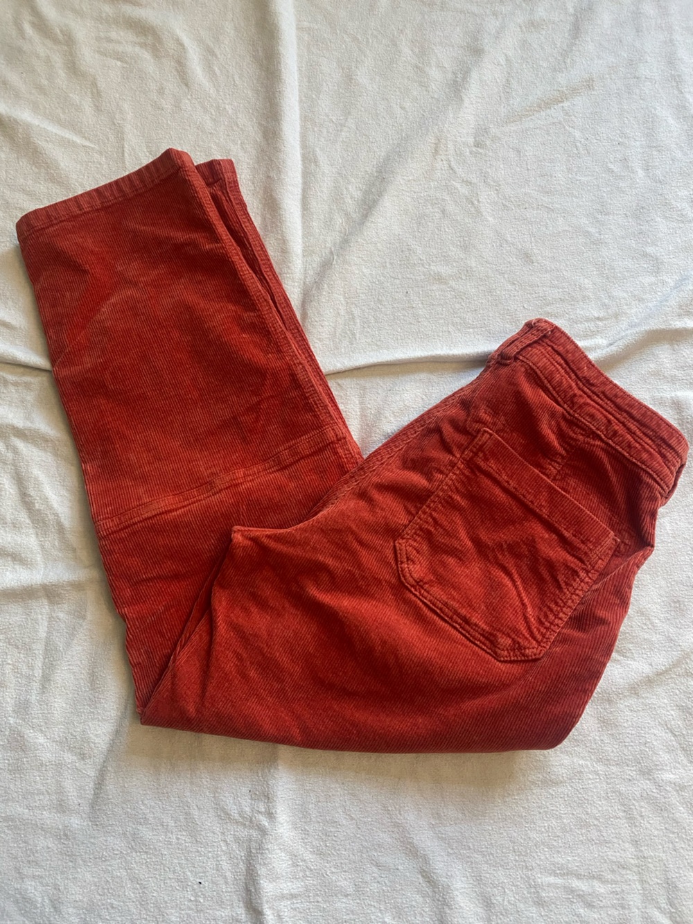 Anthropologie Pilcro Corduroy Pants The Wanderer Relaxed Leg Salmon Red Size 28 - Picture 5 of 6